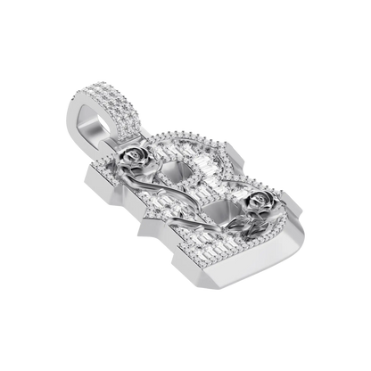 Custom Rose Font Pendant-30mm