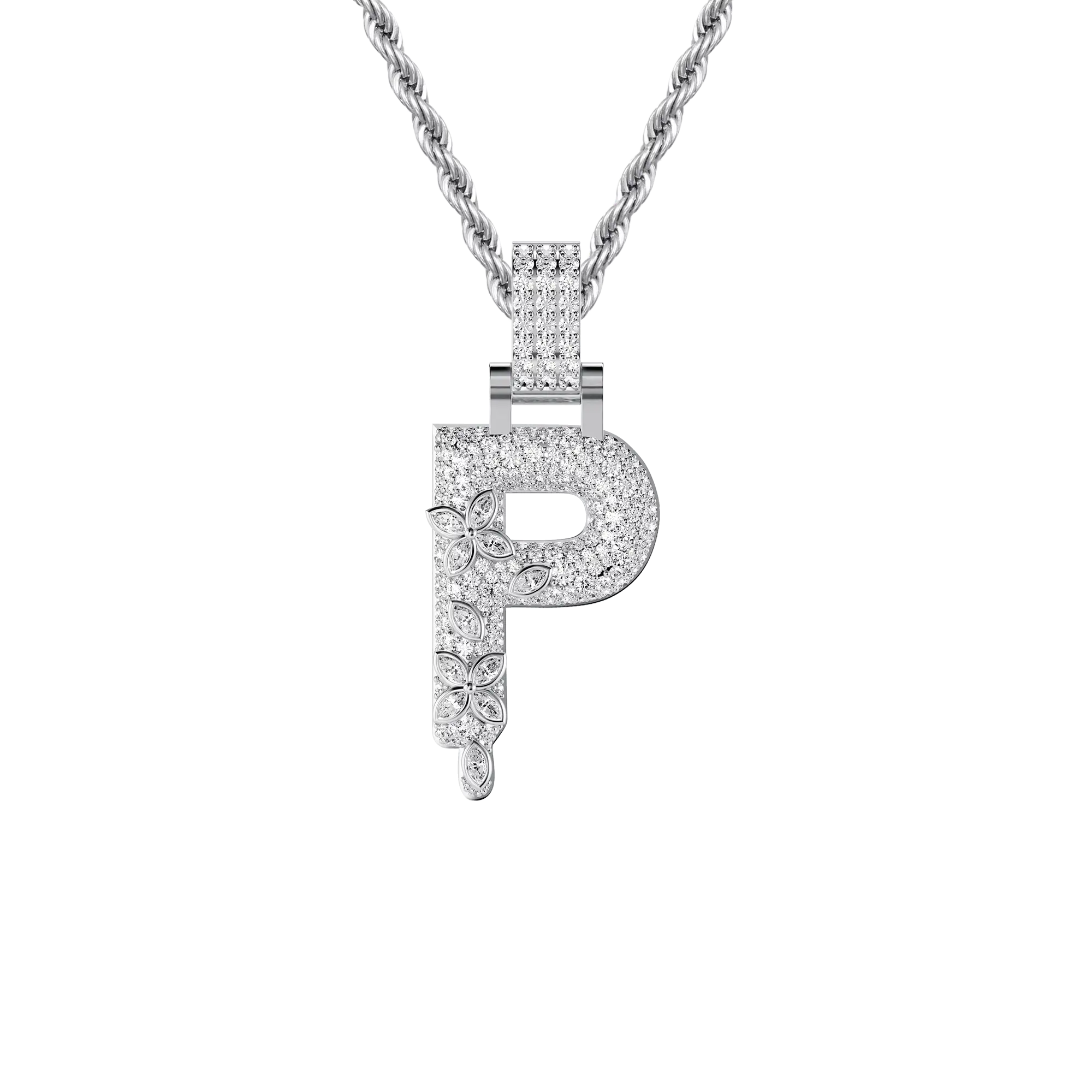 Custom Four Leaf Clover Font Pendant