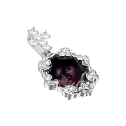 Custom Vine-wrapped Picture Frame Pendant