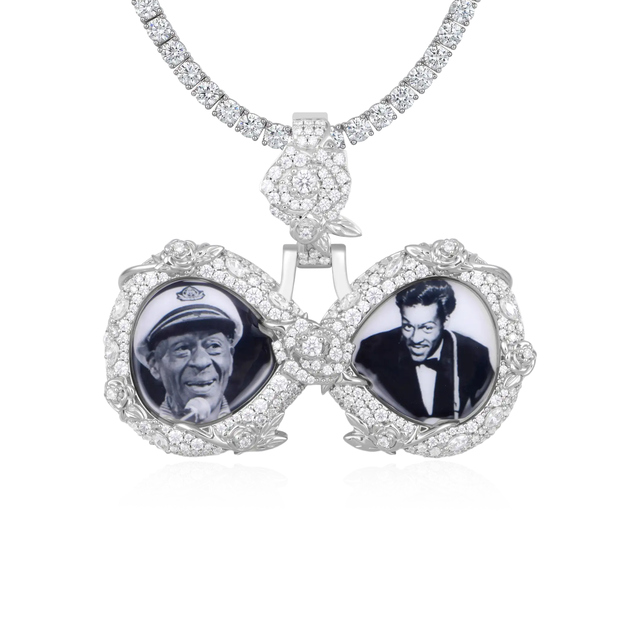 Custom Rose Infinity Frame Pendant-51mm