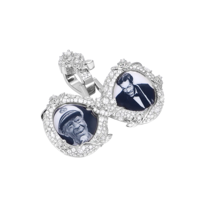 Custom Rose Infinity Frame Pendant-51mm