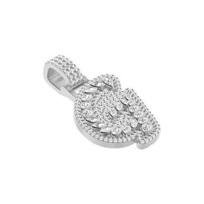 Custom Shaped Diamond 3D Lucida Font Pendant -30mm