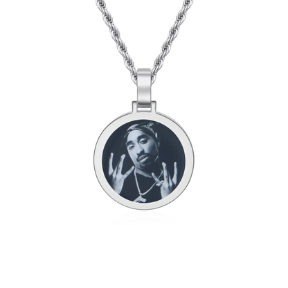 Custom Orbit Circle Frame Pendant