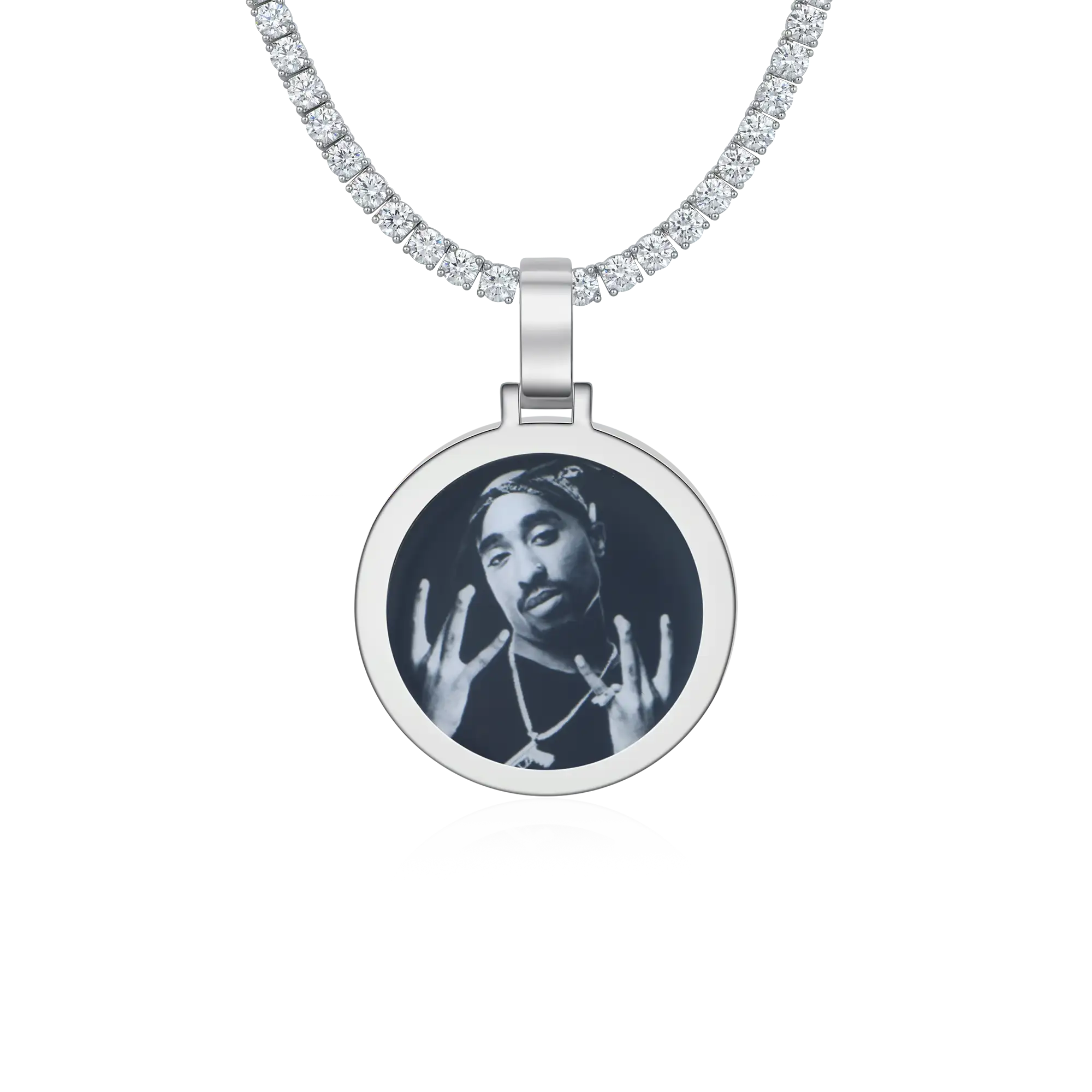 Custom Orbit Circle Frame Pendant