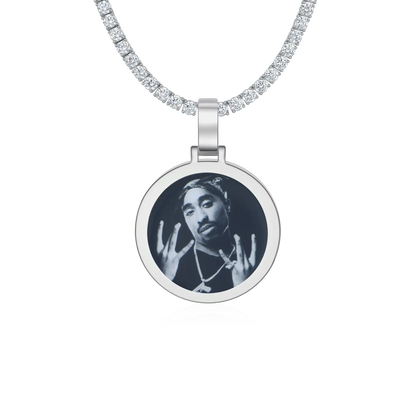 Custom Orbit Circle Frame Pendant