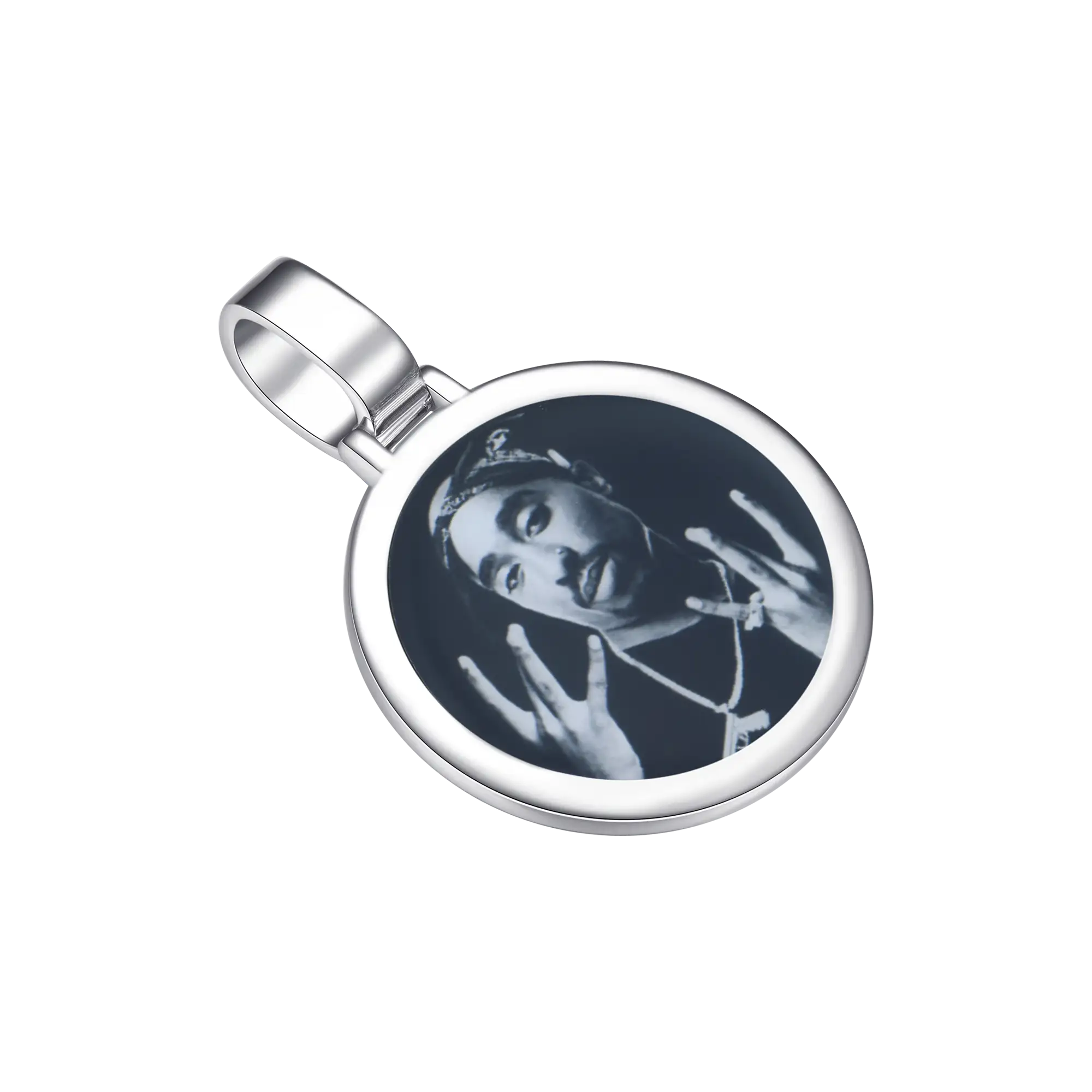Custom Orbit Circle Frame Pendant