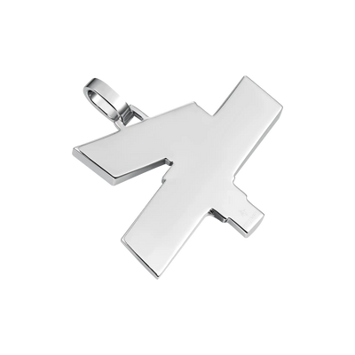Custom White Iced Street Sign Pendant