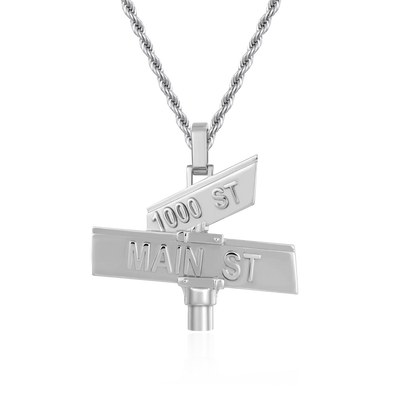 Custom Plain Street Sign Pendant