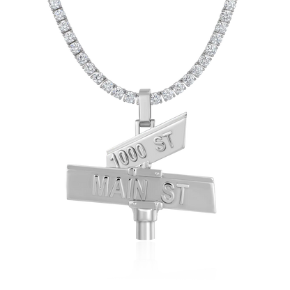 Custom Plain Street Sign Pendant