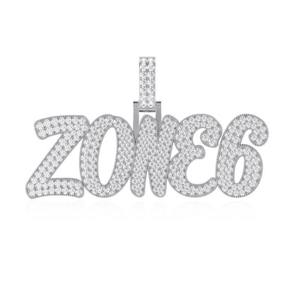 Custom Moissanite Romantic Font Letter/Number Name Pendant