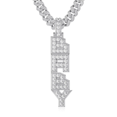Custom Radiant Layers Vertical Letter Pendant