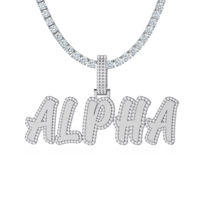 Custom Double Layer Romantic Font Letter/Font Pendant