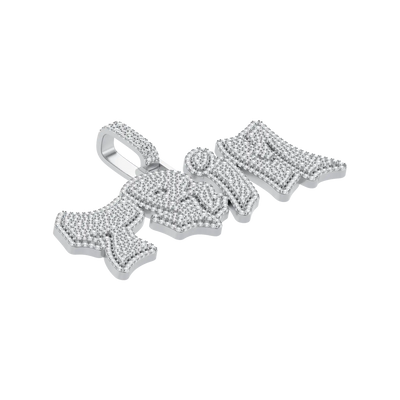 Custom 3D Bold Graffiti Font Letter Pendant - 38mm