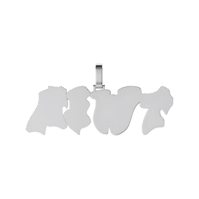 Custom 3D Bold Graffiti Font Letter Pendant - 38mm