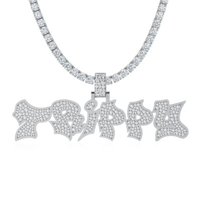 Custom Graffiti Font Letter Pendant - 20mm