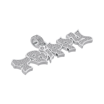 Custom Graffiti Font Letter Pendant - 20mm