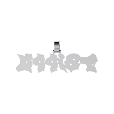 Custom Graffiti Font Letter Pendant - 20mm