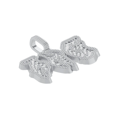 Custom Woven Set Letter Pendant