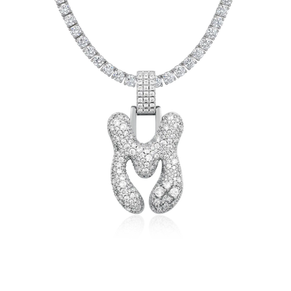 Custom Bubble Font Pendant - 30mm