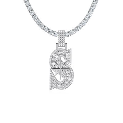 Custom 30MM Star Font Pendant
