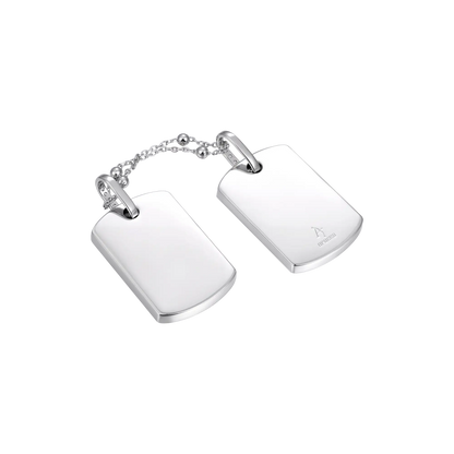 Custom Double Dog Tag Photo Frame Pendant