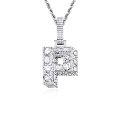 Custom Shaped Cut 3D Letter Pendant