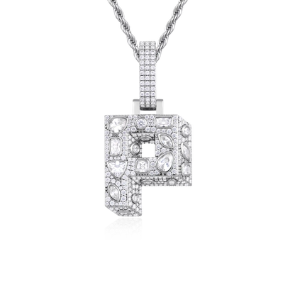 Custom Shaped Cut Three-dimensional Letter Pendant