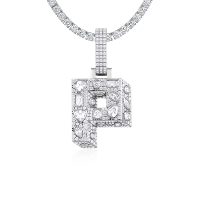 Custom Shaped Cut 3D Letter Pendant