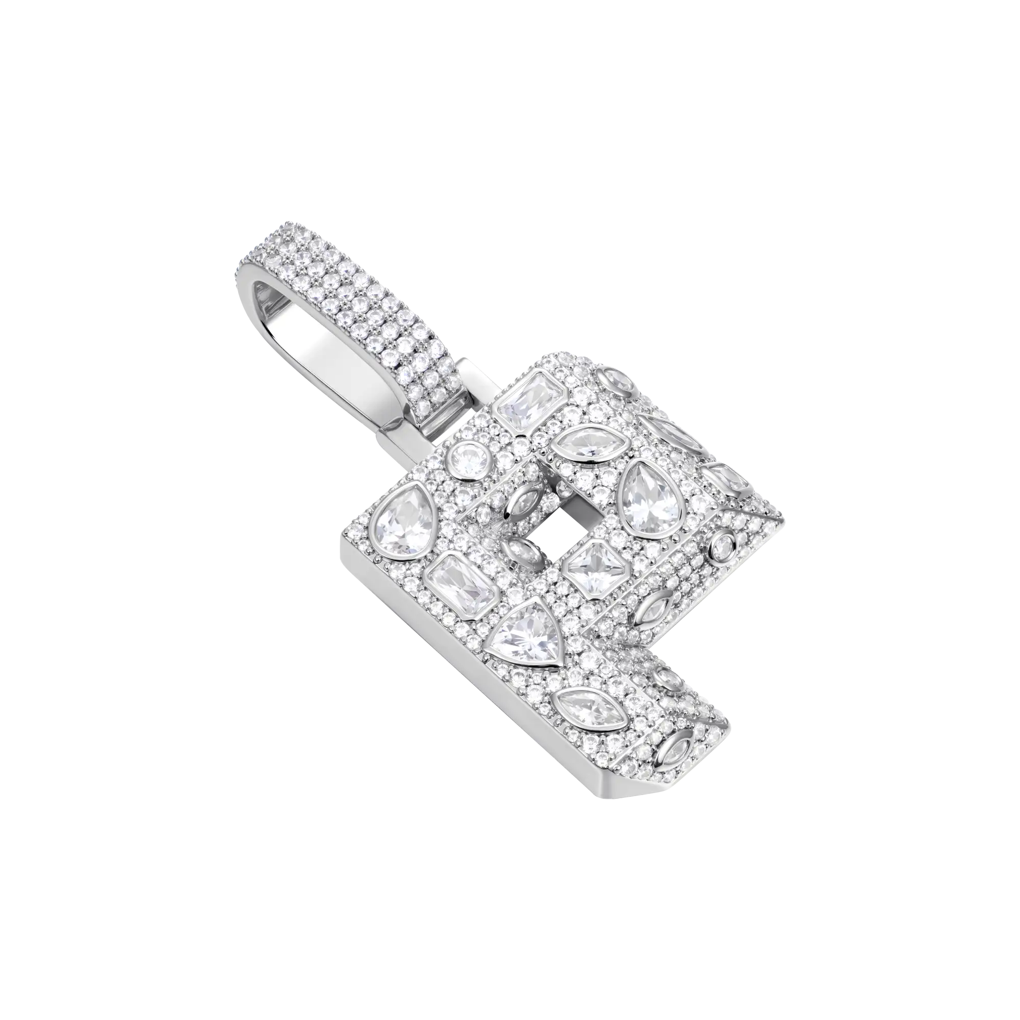 Custom Shaped Cut Three-dimensional Letter Pendant