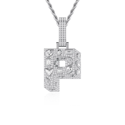 Custom Shaped Cut Three-dimensional Letter Pendant