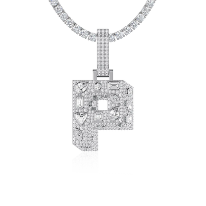 Custom Shaped Cut Three-dimensional Letter Pendant