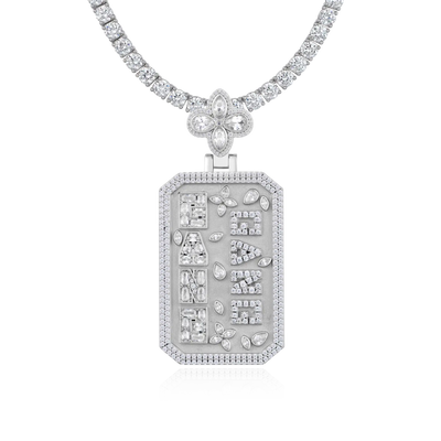 Custom Special Cut Letter Square Pendant