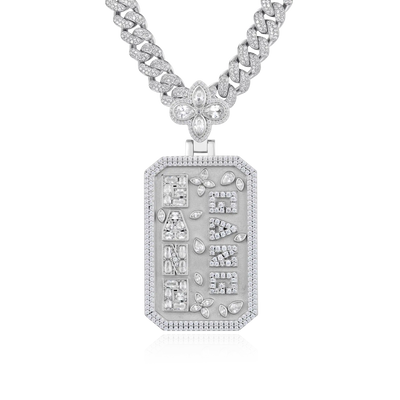 Custom Special Cut Letter Square Pendant
