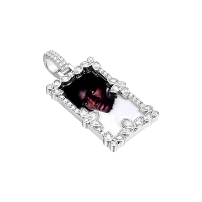 Custom Special Cut and Spliced Picture Frame Pendant