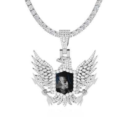 Custom 3D Eagle Photo Frame Pendant