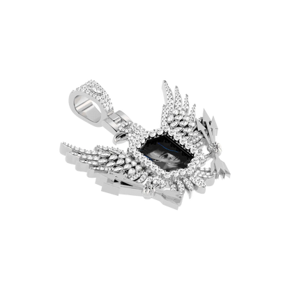 Custom 3D Eagle Photo Frame Pendant