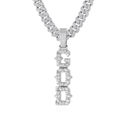 Custom Rhombus-Shaped Font Pendant