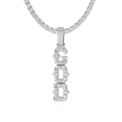 Custom Rhombus-Shaped Font Pendant