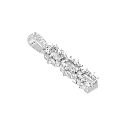 Custom Rhombus-Shaped Font Pendant