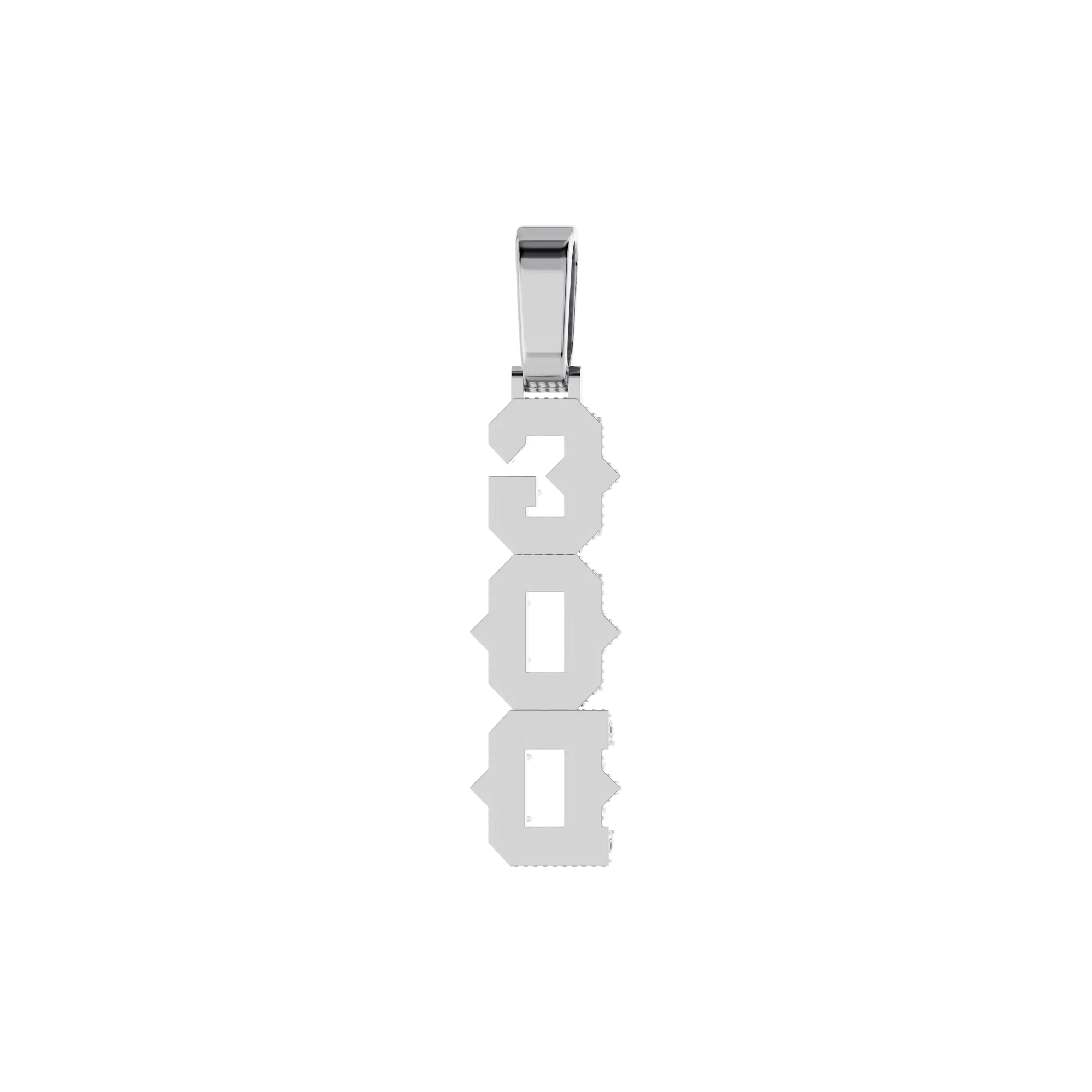 Custom Rhombus-Shaped Font Pendant