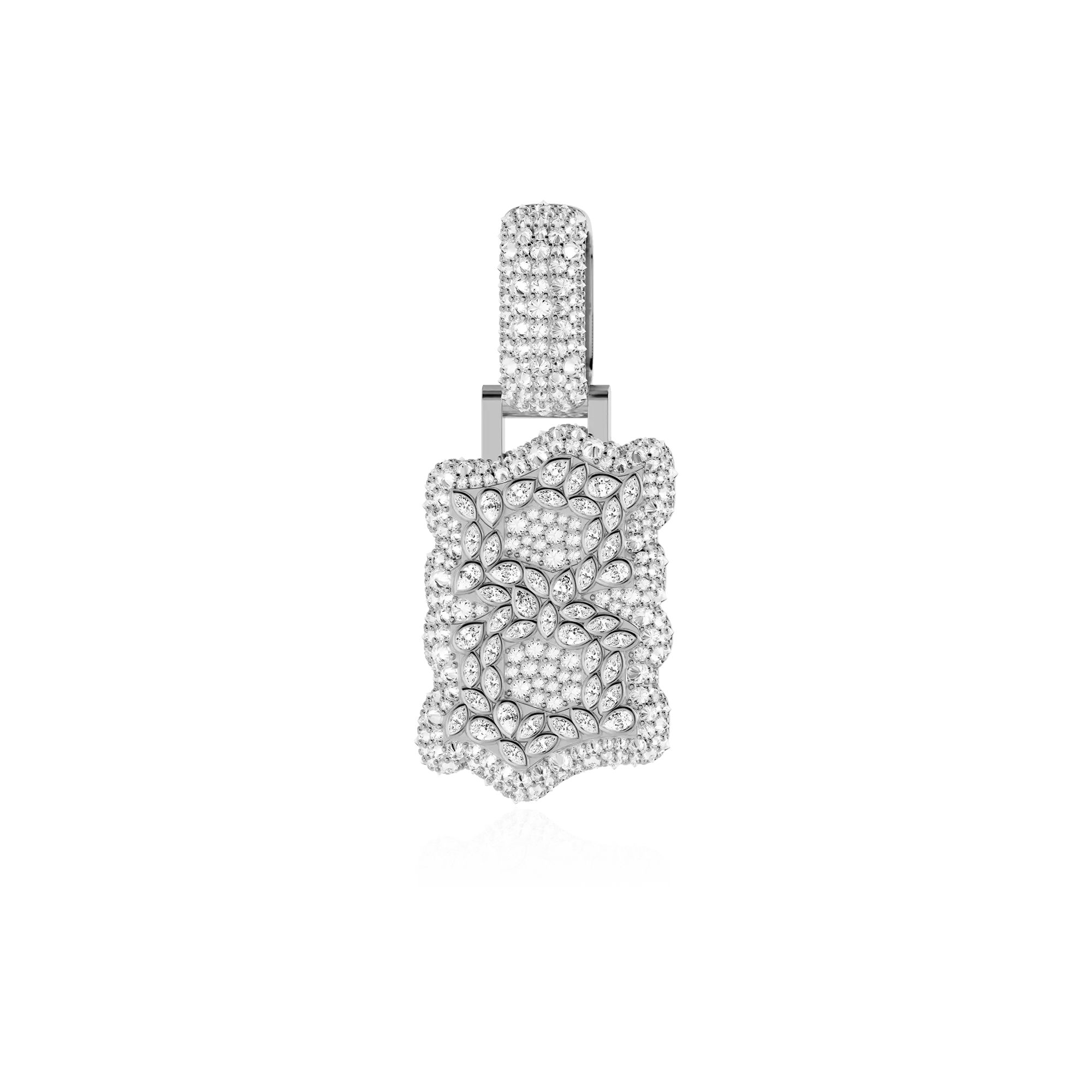 Custom Shaped Diamond Double-Layer Pendant - 35mm