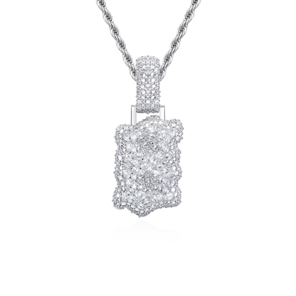 Custom Shaped Diamond Double-Layer Pendant - 35mm