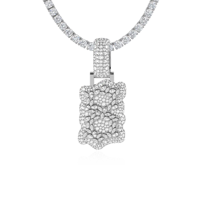 Custom Shaped Diamond Double-Layer Pendant - 35mm