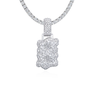 Custom Shaped Diamond Pendant