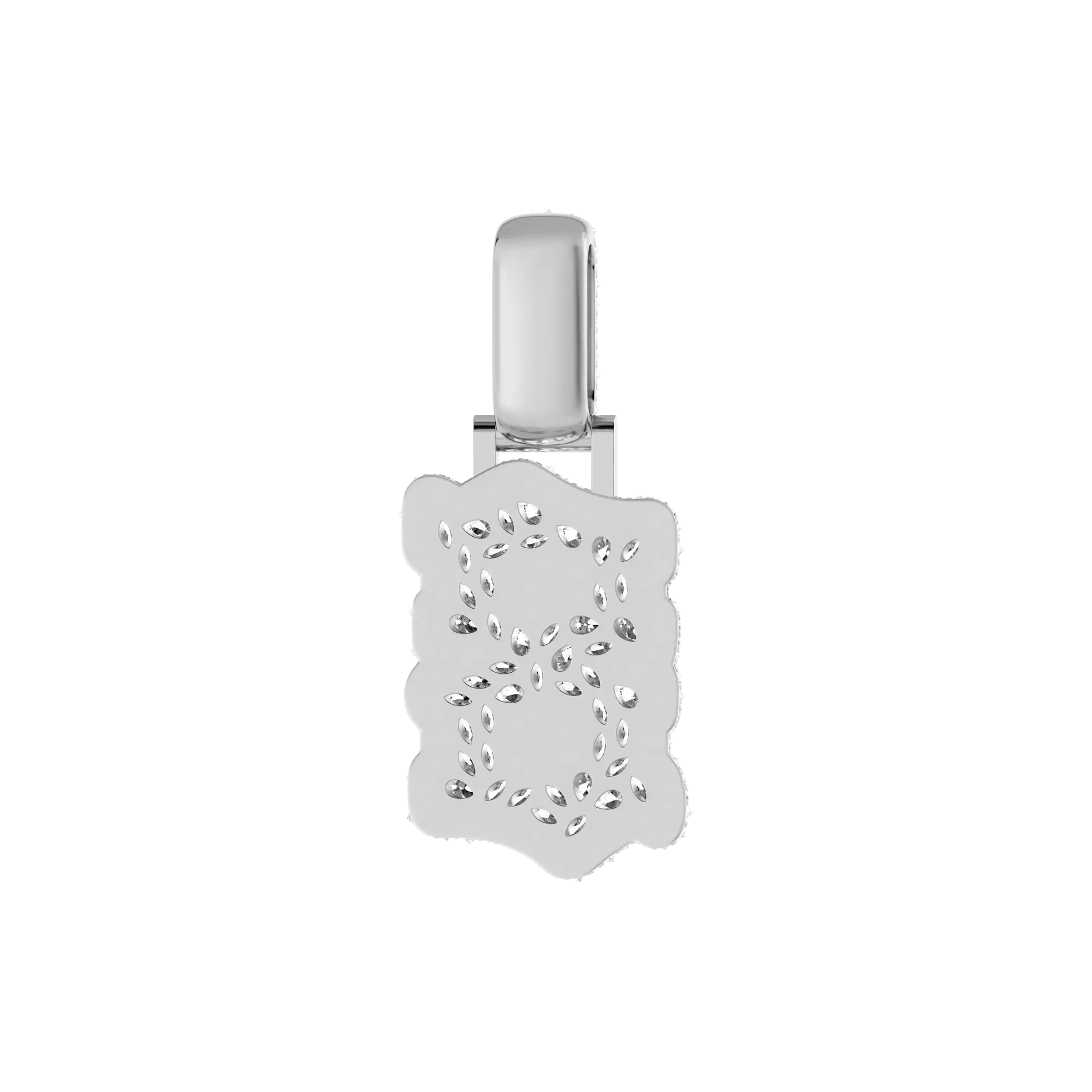 Custom Shaped Diamond Double-Layer Pendant - 35mm