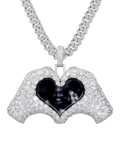 Heart-Shaped Intricate Cut Inlay Pendant