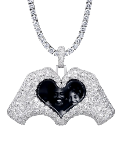 Heart-Shaped Intricate Cut Inlay Pendant