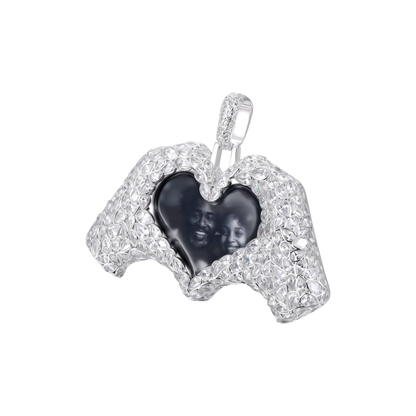 Heart-Shaped Intricate Cut Inlay Pendant