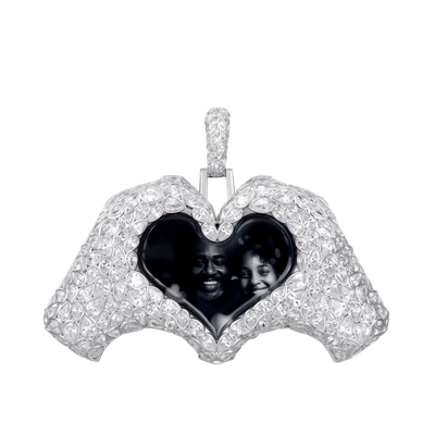 Heart-Shaped Intricate Cut Inlay Pendant