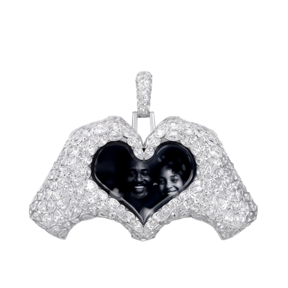 Heart-Shaped Intricate Cut Inlay Pendant